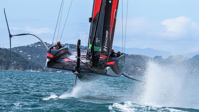 Te Rehutai - Emirates Team New Zealand - Practice Day 1 -  ACWS - December 8, 2020 - Waitemata Harbour - Auckland - 36th America's Cup photo copyright Richard Gladwell / Sail-World.com taken at Royal New Zealand Yacht Squadron and featuring the AC75 class