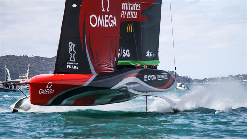 Te Rehutai - Emirates Team New Zealand - Practice Day 1 -  ACWS - December 8, 2020 - Waitemata Harbour - Auckland - 36th America's Cup photo copyright Richard Gladwell / Sail-World.com taken at Royal New Zealand Yacht Squadron and featuring the AC75 class