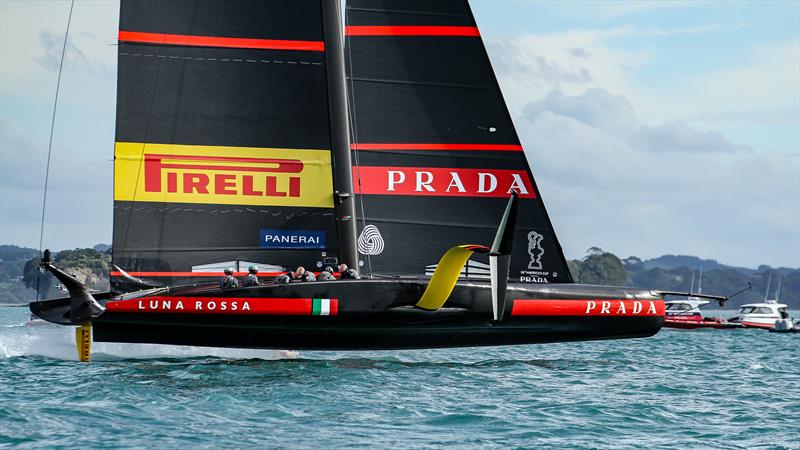 Luna Rossa Prada Pirelli  - Practice Day 1 -  ACWS - December 8, 2020 - Waitemata Harbour - Auckland - 36th America's Cup photo copyright Richard Gladwell / Sail-World.com taken at Royal New Zealand Yacht Squadron and featuring the AC75 class