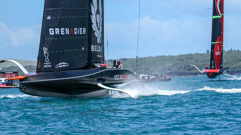 INEOS Team UK and Emirates Tram NZ- America's Cup World Series Practice - Waitemata Harbour - December 14, 2020 - 36th Americas Cup - photo © Richard Gladwell / Sail-World.com