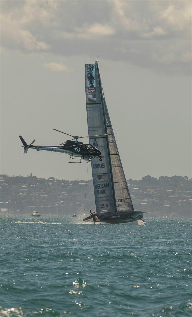 PRADA America's Cup World Series Auckland, New Zealand photo copyright Hamish Hooper / Emirates Team New Zealand taken at Royal New Zealand Yacht Squadron and featuring the AC75 class