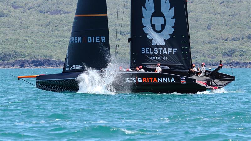 INEOS - Team UK - America's Cup World Series Practice - Waitemata Harbour - December 15, 2020 - 36th Americas Cup photo copyright Richard Gladwell / Sail-World.com taken at Royal New Zealand Yacht Squadron and featuring the AC75 class