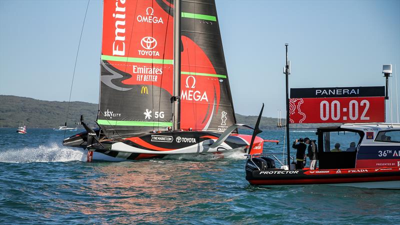 Emirates Team New Zealand - America's Cup World Series Practice - Waitemata Harbour - December 15, 2020 - 36th Americas Cup photo copyright Richard Gladwell / Sail-World.com taken at Royal New Zealand Yacht Squadron and featuring the AC75 class
