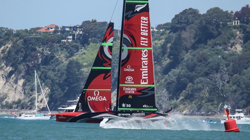 Emirates Team New Zealand - America's Cup World Series - Day 1 - Waitemata Harbour - December 17, 2020 - 36th Americas Cup presented by Prada photo copyright Richard Gladwell / Sail-World.com taken at Royal New Zealand Yacht Squadron and featuring the AC75 class