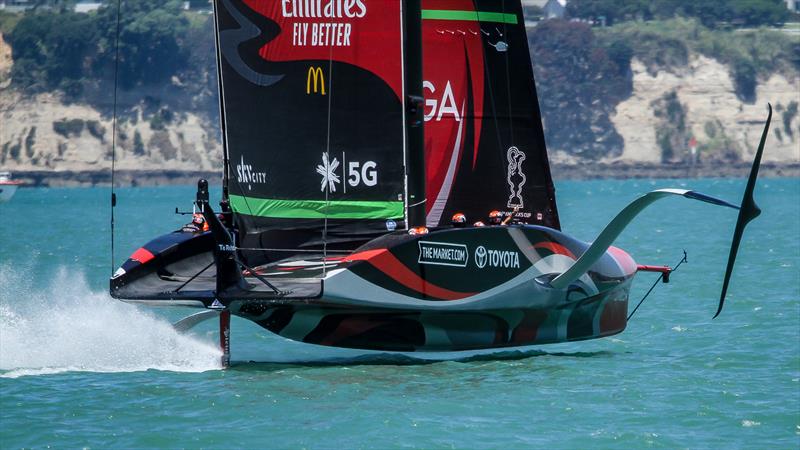 Emirates Team New Zealand - America's Cup World Series - Day 1 - Waitemata Harbour - December 17, 2020 - 36th Americas Cup presented by Prada photo copyright Richard Gladwell / Sail-World.com taken at Royal New Zealand Yacht Squadron and featuring the AC75 class