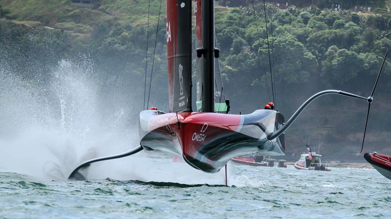 Te Rehutai - Emirates Team New Zealand - America's Cup World Series - Day 2 - Waitemata Harbour - December 18, 2020 - 36th Americas Cup presented by Prada photo copyright Richard Gladwell / Sail-World.com taken at Royal New Zealand Yacht Squadron and featuring the AC75 class