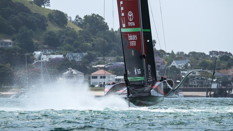 Te Rehutai - Emirates Team New Zealand - America's Cup World Series - Day 2 - Waitemata Harbour - December 18, 2020 - 36th Americas Cup presented by Prada photo copyright Richard Gladwell / Sail-World.com taken at Royal New Zealand Yacht Squadron and featuring the AC75 class