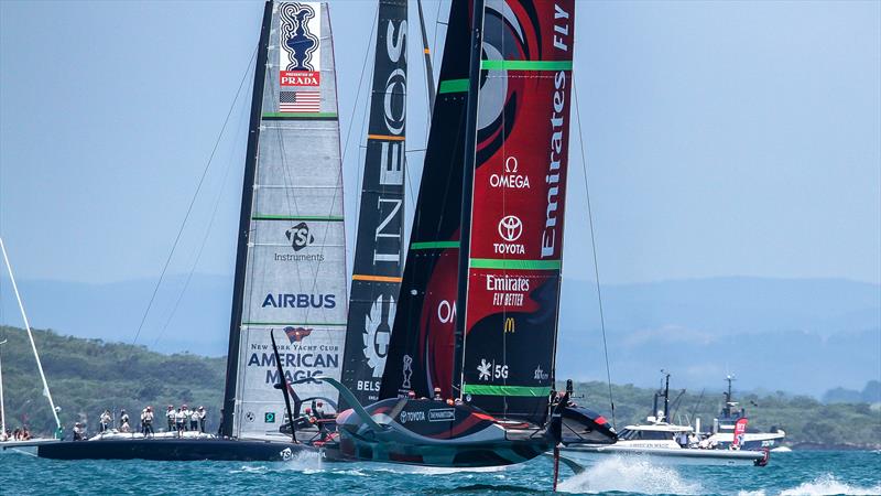 Te Rehutai and INEOS Team UK - December 20, 2020 - Waitemata Harbour - America's Cup 36 - photo © Richard Gladwell / Sail-World.com