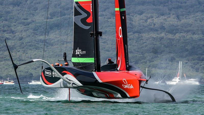 Te Rehutai, Emirates Team New Zealand - America's Cup World Series - December 2020 - Waitemata Harbour - America's Cup 36 photo copyright Richard Gladwell / Sail-World.com taken at Royal New Zealand Yacht Squadron and featuring the AC75 class