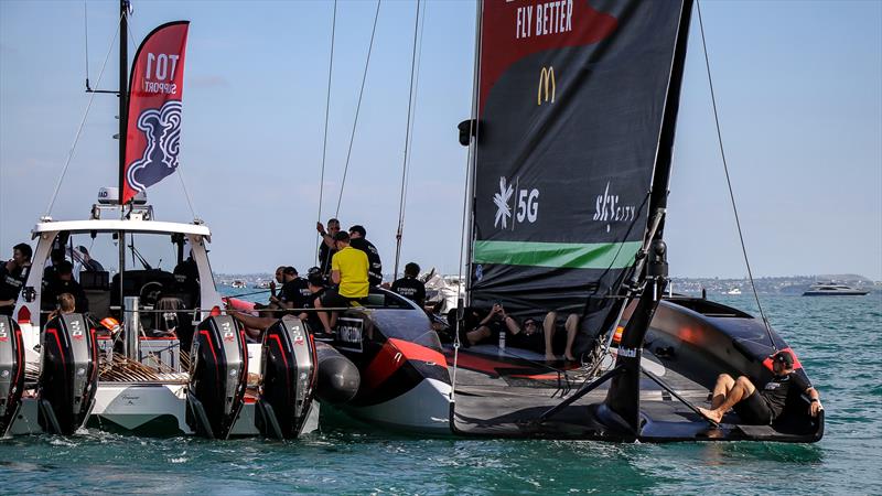 Te Rehutai, Emirates Team New Zealand - Xmas Cup - December 20, 2020 - Waitemata Harbour - America's Cup 36 photo copyright Richard Gladwell / Sail-World.com taken at Royal New Zealand Yacht Squadron and featuring the AC75 class