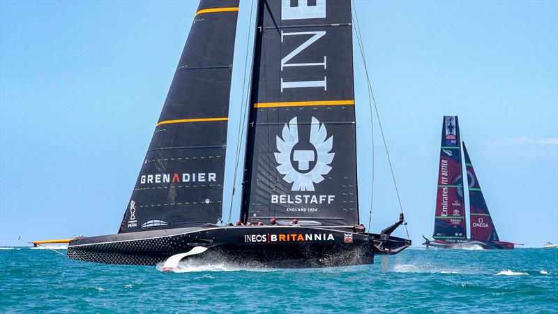 INEOS Team UK and Emirates Team NZ - Leg 1 - Waitemata Harbour - Xmas Cup - December 20, 2020 - 36th America's Cup photo copyright Richard Gladwell / Sail-World.com taken at Royal New Zealand Yacht Squadron and featuring the AC75 class