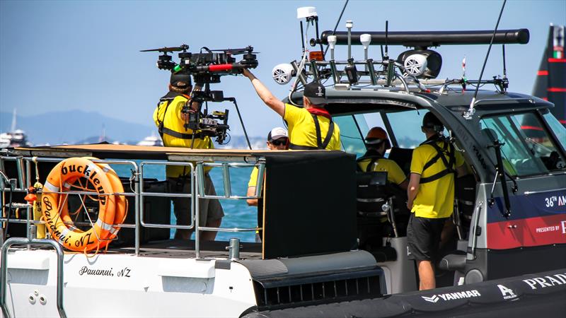 TV Drone retrieval - Waitemata Harbour - Xmas Cup - December 20, 2020 - 36th America's Cup - photo © Richard Gladwell / Sail-World.com