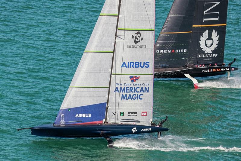 Auckland (NZL)36th America's Cup presented by Prada - Race Day 3 - New York Yacht Club American Magic, Ineos Team UK - photo © Carlo Borlenghi