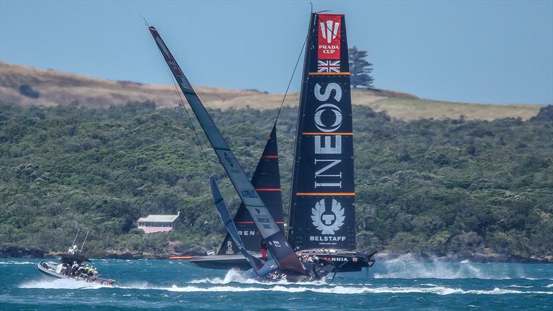 INEOS Team UK and American Magic - Waitemata Harbour - January 6, 2020 - 36th America's Cup photo copyright Richard Gladwell / Sail-World.com taken at Royal Yacht Squadron and featuring the AC75 class