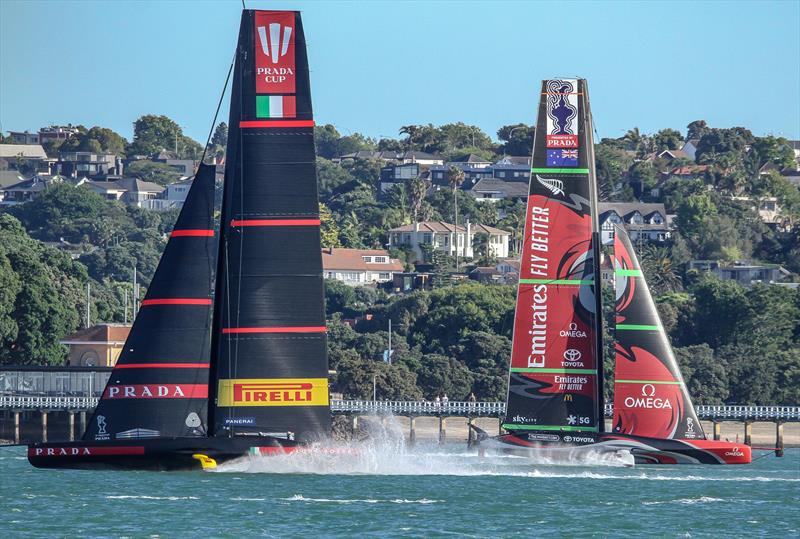 Luna Rossa and Emirates Team NZ - Waitemata Harbour - January 6, 2020 - 36th America's Cup - photo © Richard Gladwell / Sail-World.com