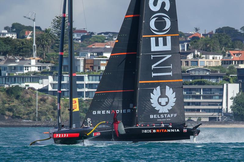 INEOS Team UK and Luna Rossa  - Waitemata Harbour - January 8, 2021 - 36th America's Cup photo copyright Richard Gladwell / Sail-World.com taken at Royal Yacht Squadron and featuring the AC75 class