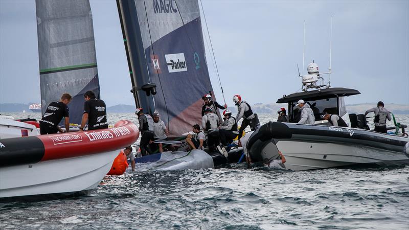 American Magic - Round Robin 2 - Hauraki Gulf - January 17, 2021- Prada Cup - 36th America's Cup photo copyright Richard Gladwell / Sail-World.com taken at Circolo della Vela Sicilia and featuring the AC75 class