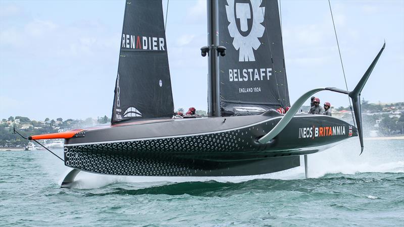 INEOS Team UK pre the start of Prada Cup racing -Waitemata Harbour - January 29, 2021 - 36th America's Cup photo copyright Richard Gladwell / Sail-World.com taken at Royal New Zealand Yacht Squadron and featuring the AC75 class