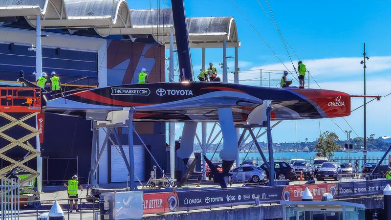Foil arms - Emirates Team New Zealand, Auckland, America's Cup - March 2021 - photo © Richard Gladwell / Sail-World.com