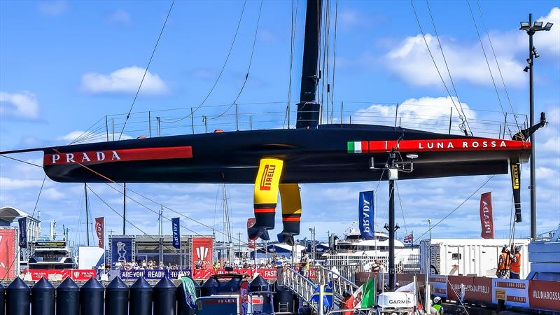 Side perspective - Luna Rossa, Auckland, February 2021 - America's Cup 36 - photo © Richard Gladwell / Sail-World.com