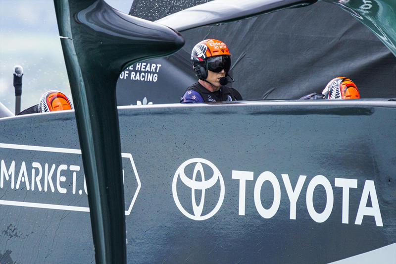 Peter Burling lines up for the start of Race 2 in the America's Cup match - photo © America's Cup Media