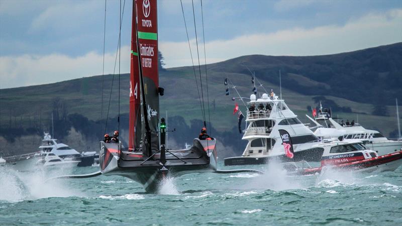 Emirates Team NZ - America's Cup - Day 1 - March 10, 2021, Course E photo copyright Richard Gladwell / Sail-World.com taken at Royal New Zealand Yacht Squadron and featuring the AC75 class