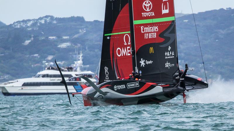 Emirates Team NZ - America's Cup - Day 1 - March 10, 2021 , Course E photo copyright Richard Gladwell / Sail-World.com taken at Royal New Zealand Yacht Squadron and featuring the AC75 class