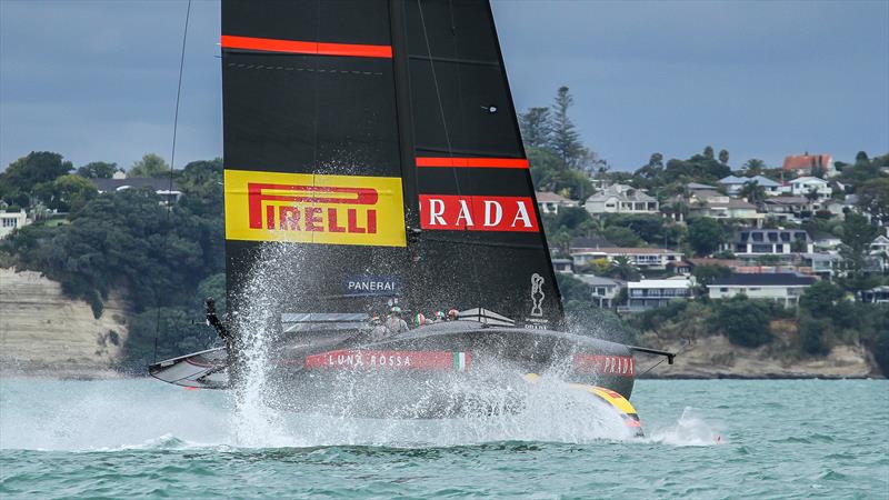 Luna Rossa - America's Cup - Day 1 - March 10, 2021, Course E photo copyright Richard Gladwell / Sail-World.com taken at Royal New Zealand Yacht Squadron and featuring the AC75 class
