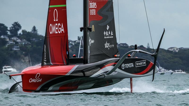 Emirates Team NZ - America's Cup - Day 1 - March 10, 2021 , Course E photo copyright Richard Gladwell - Sail-World.com / nz taken at Royal New Zealand Yacht Squadron and featuring the AC75 class