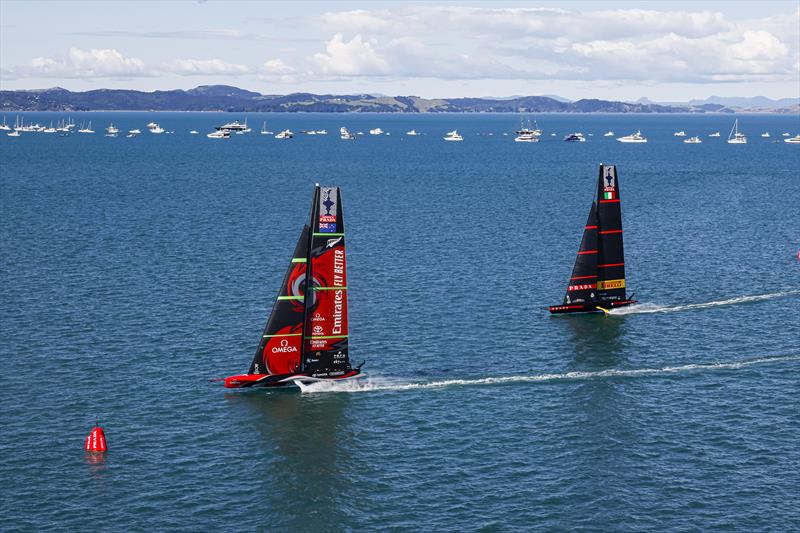 Emirates Team New Zealand bounces back for a strong showing in Race 4 photo copyright America's Cup Media taken at Royal New Zealand Yacht Squadron and featuring the AC75 class