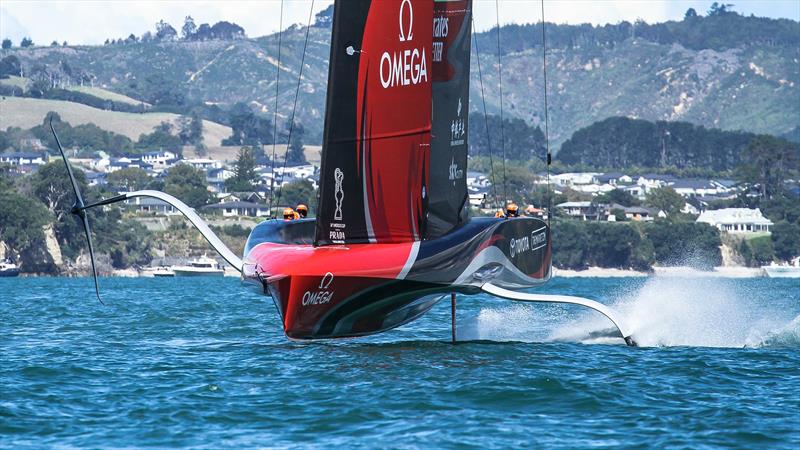 Emirates Team NZ - America's Cup - Day 2 - March 12, , Course E  photo copyright Richard Gladwell / Sail-World.com taken at Royal New Zealand Yacht Squadron and featuring the AC75 class