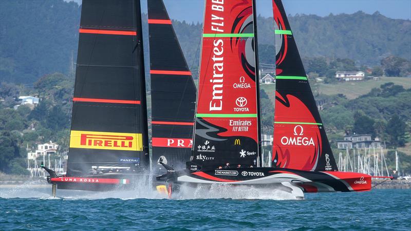 Emirates Team NZ - America's Cup - Day 5 - March 15, 2021, Course E photo copyright Richard Gladwell / Sail-World.com taken at Royal New Zealand Yacht Squadron and featuring the AC75 class