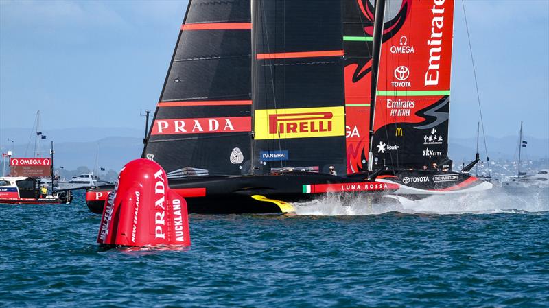 Emirates Team NZ and Luna Rossa  - Start - Race 10 - America's Cup - Day 7 - March 17, 2021, Course A photo copyright Richard Gladwell - Sail-World.com/nz taken at Royal New Zealand Yacht Squadron and featuring the AC75 class