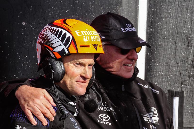 Re-signed mainsail trimmer Glenn Ashby with Team Principal Matteo de Nora - after winning AC36 - Emirates Team NZ - America's Cup - Day 7 - March 17, 2021 - photo © Richard Gladwell / Sail-World.com / nz