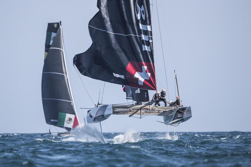 Martin Fischer designed the GC32, originally designed to be foil assisted only. - photo © INEOS Team UK