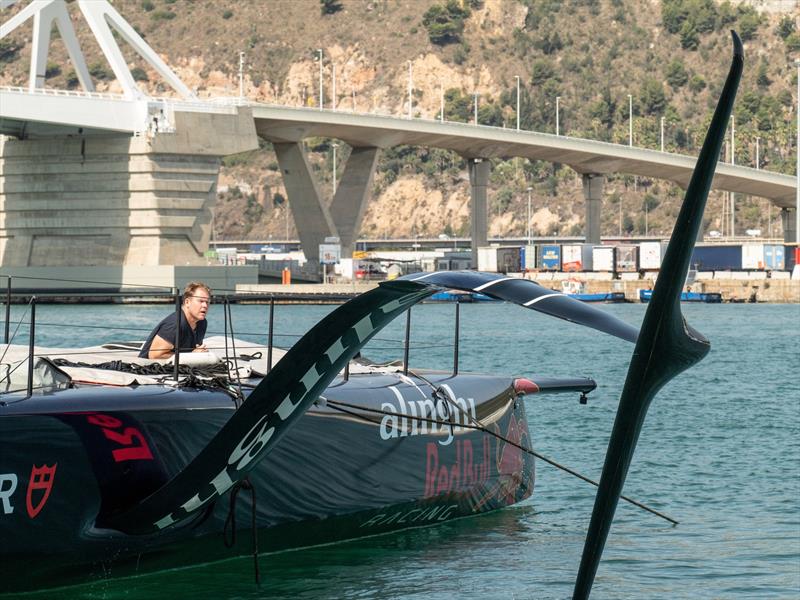 Alinghi Red Bull Racing features minimum foils similar to Emirates Team NZ and American Magic in the 2021 America's Cup. - August 2022 - photo © Alinghi Red Bull Racing