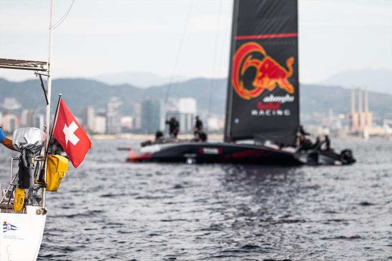 Alinghi Red Bull Racing - September 27, 2022 - Barcelona photo copyright Alex Carabi / America's Cup taken at Société Nautique de Genève and featuring the AC75 class