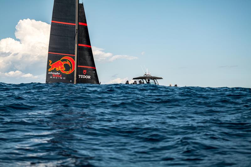 Alingi Red Bull Racing - Barcelona - September 30, 2022 photo copyright America's Cup/Alex Carabi taken at Société Nautique de Genève and featuring the AC75 class