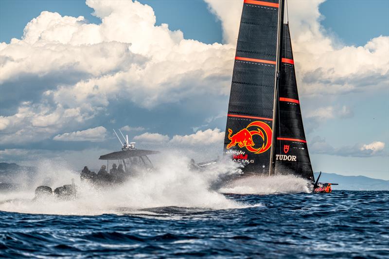 Alingi Red Bull Racing - Barcelona - September 30, 2022 photo copyright America's Cup/Alex Carabi taken at Société Nautique de Genève and featuring the AC75 class