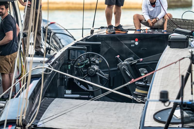 Alinghi RBR - Port cockpit - Barcelona - October 2022 - photo © Alex Carabi / America's Cup