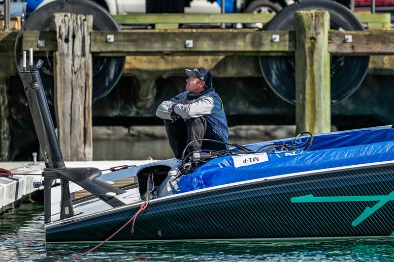 Nathan Outteridge - Emirates Team New Zealand - AC40 - October 2022 - photo © Adam Mustill / America's Cup