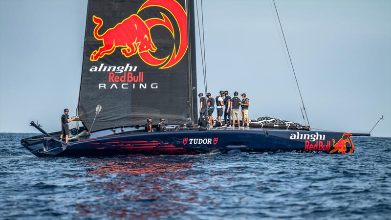 Alinghi RBR - Mainsail - check - Barcelona - October 2022 - photo © Alex Carabi / America's Cup