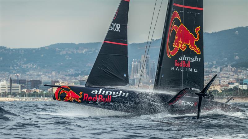 Alinghi Red Bull Racing - Barcelona - October 11, 2022 photo copyright Alex Carabi / America's Cup taken at Société Nautique de Genève and featuring the AC75 class