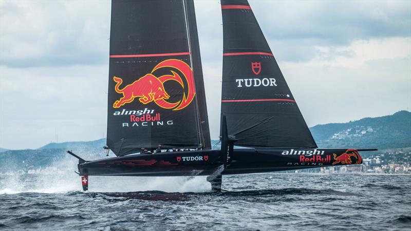 Alinghi Red Bull Racing - Barcelona - October 11, 2022 photo copyright Alex Carabi / America's Cup taken at Société Nautique de Genève and featuring the AC75 class