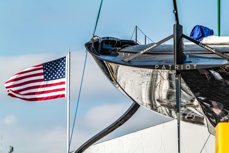  American Magic's  AC75 Patriot at its base in Pensacola - October 2022  photo copyright Paul Todd/America's Cup taken at New York Yacht Club and featuring the AC75 class