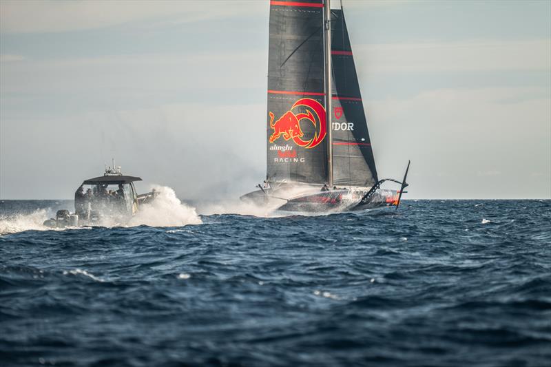 Alinghi Red Bull Racing  - AC75 - Barcelona, Spain - October 13, 2022 photo copyright Alex Carabi / America's Cup taken at Société Nautique de Genève and featuring the AC75 class