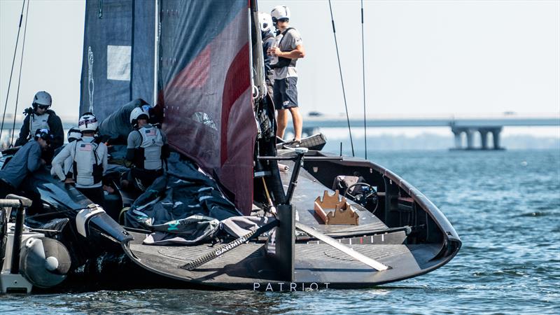 American Magic - AC75 Patriot - Pensacola Fl, October 15, 2022 photo copyright Paul Todd/America's Cup taken at New York Yacht Club and featuring the AC75 class