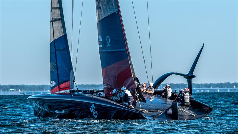 American Magic - AC75 Patriot - Pensacola Fl, October 15, 2022 photo copyright Paul Todd/America's Cup taken at New York Yacht Club and featuring the AC75 class