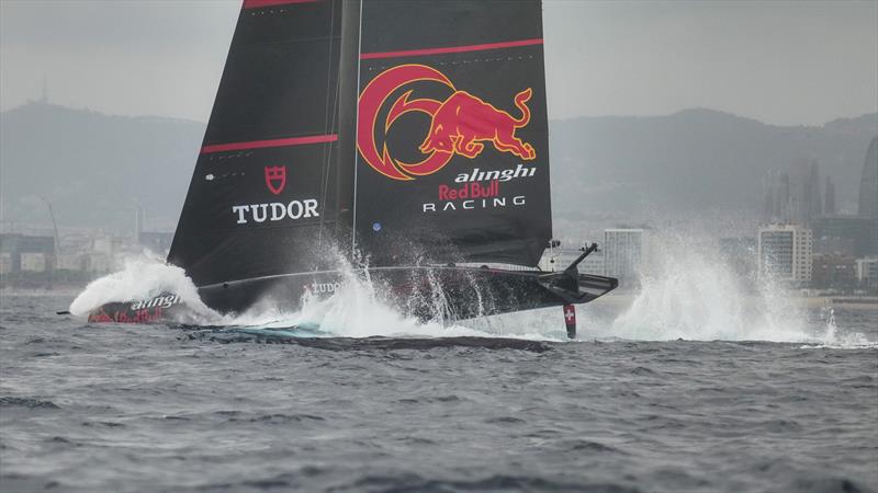 Alinghi Red Bull Racing - Barcelona - October 17, 2022 photo copyright Alex Carabi / America's Cup taken at Société Nautique de Genève and featuring the AC75 class