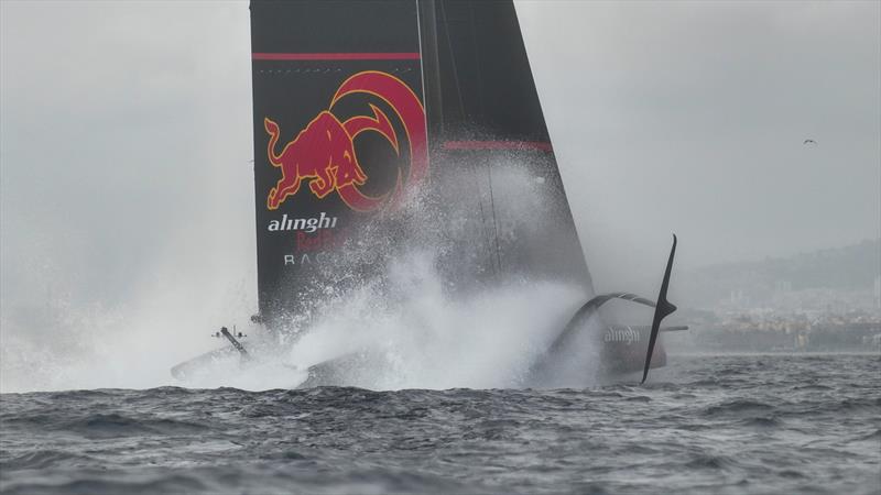 Alinghi Red Bull Racing - Barcelona - October 17, 2022 photo copyright Alex Carabi / America's Cup taken at Société Nautique de Genève and featuring the AC75 class